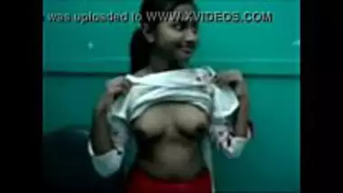 Sexy Bengali teen showing off her boobs to a stranger