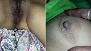 Young man loves his Desi woman's hairy XXX vagina and he touches it