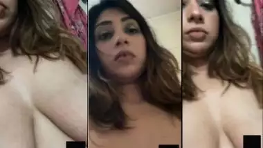 Big boob milf shows her melons on a video call in MMS porn