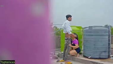 Hindi real Hot Sex at roof! Plz Don't Cum Inside pussy